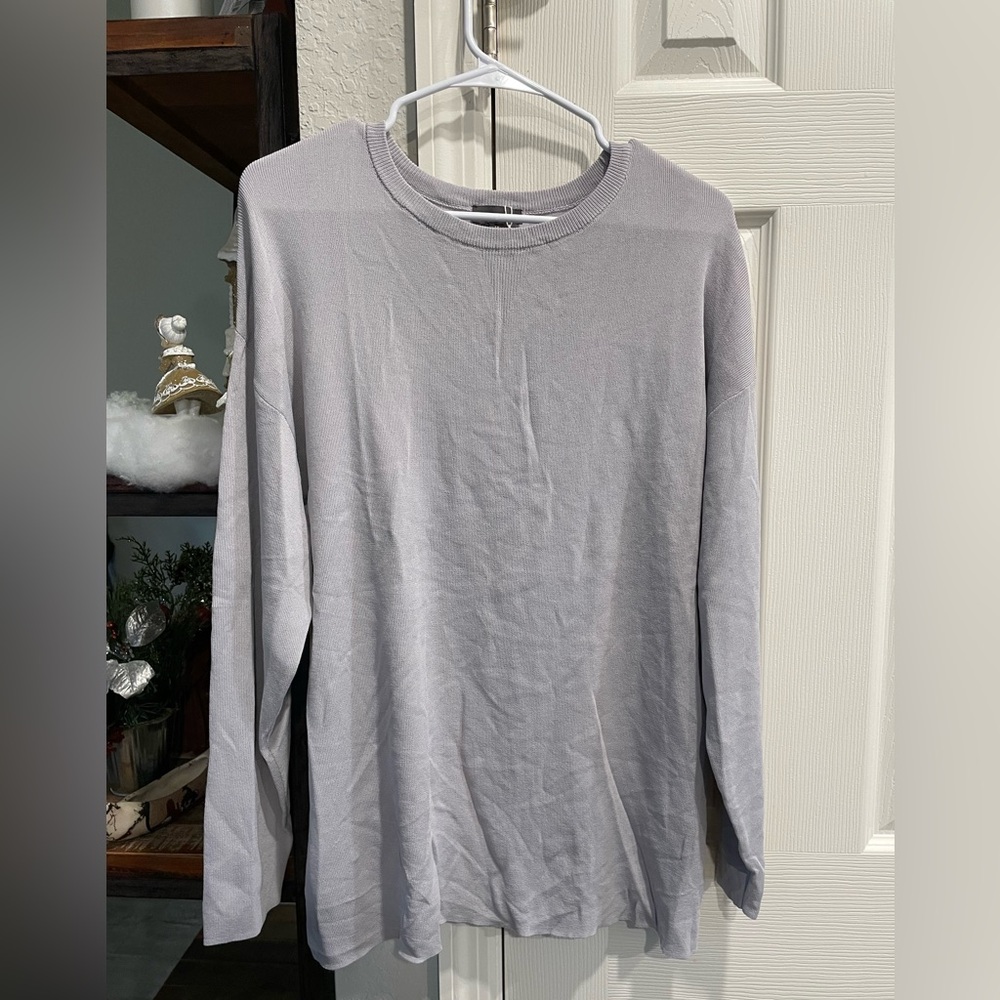 The Limited Long Sleeve Soft
stretch Gray
Heather Sweater Tunic blouse size 1X
